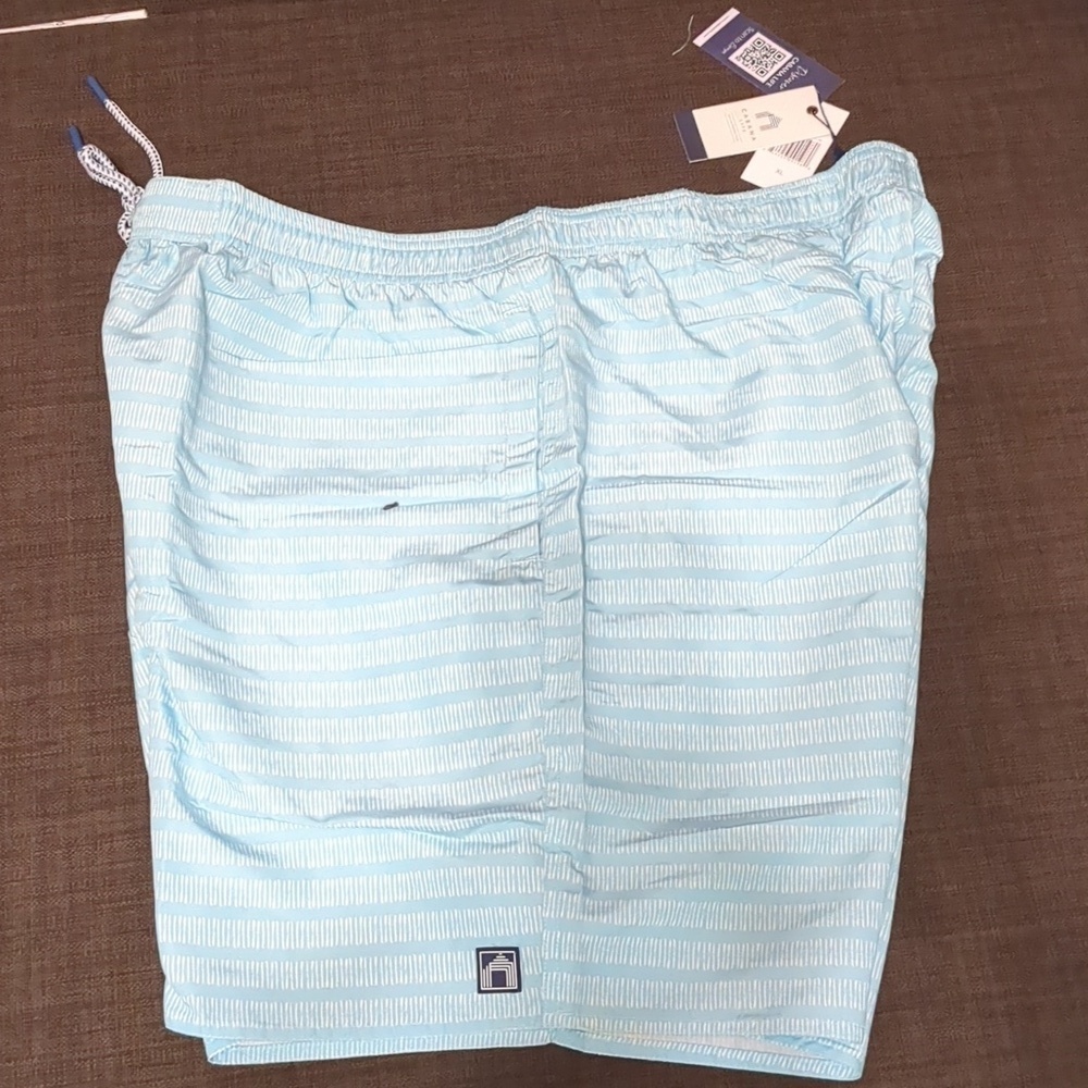 CABANA LIFE Mens Blue/Naples Coverluxe Swim Trunks NWT/ UPF 50+ Pockets - Picture 5 of 7